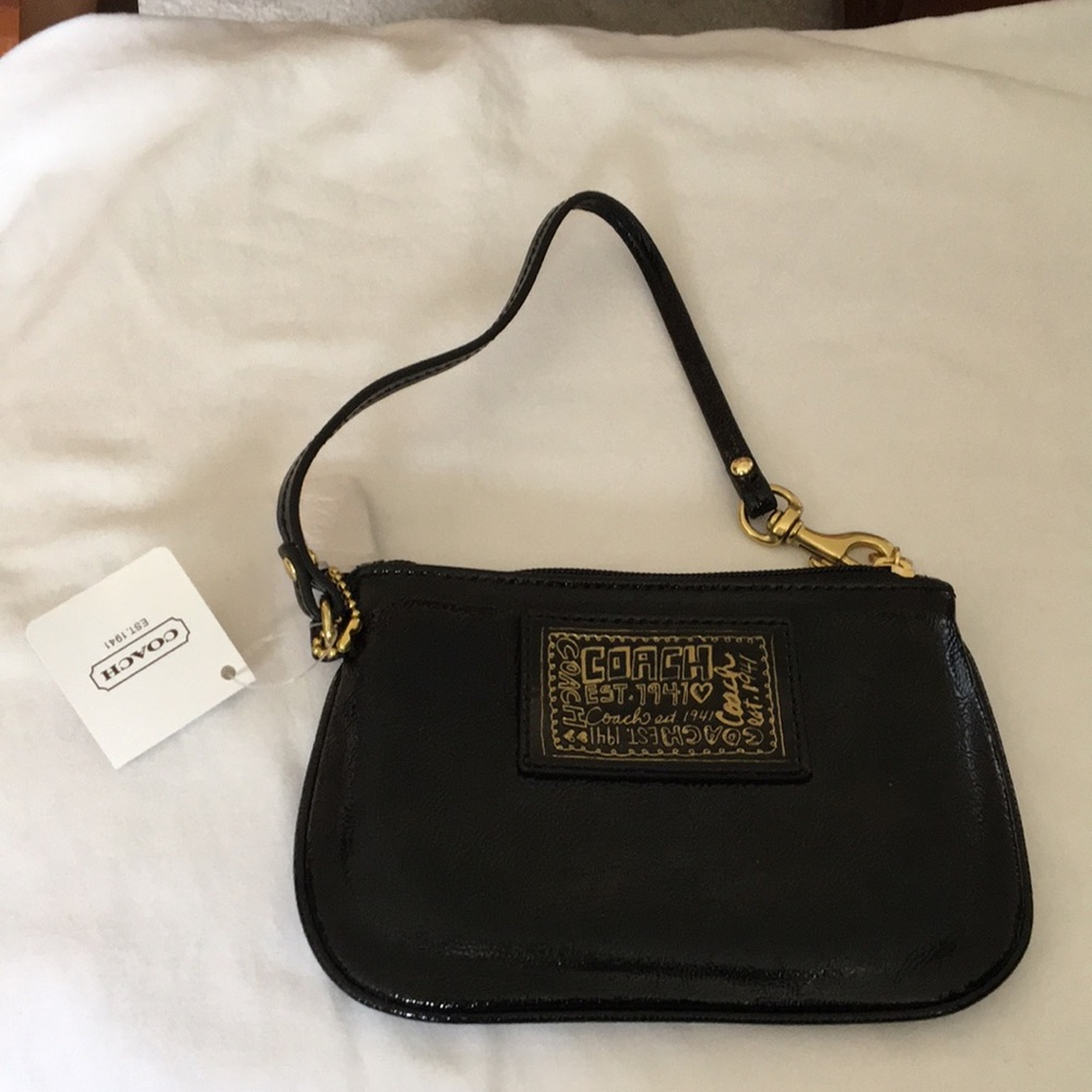 Coach Small Black Wristlet